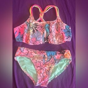 Kian D. Boutique Kids Two Piece Swimsuit Floral Print